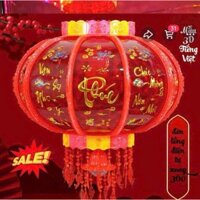 Đèn Lồng Cầu Điện {Mẫu 3D - Size 80 ] Xoay 360 Chữ Nổi Lấp Lánh Tiếng Việt Mẫu Mới 2025 Trang Trí Tết, ,Các Dịp Lễ