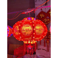 Đèn Lồng Cầu Điện Phản Quang Xoay 360 Độ Treo Trang Trí Tết 2025