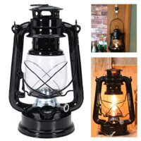 Đèn Lồng Dầu Retro Vườn Ngoài Trời Dầu Hỏa Paraffin Đèn Bão Prop Đen đèn ngủ