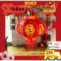 Đèn lồng điện xoay 360 độ trang trí tết 60p