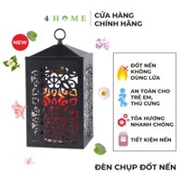 Đèn lồng đốt nến Scroll Lantern Black