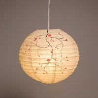 Đèn Lồng Giấy Dó Hoa Đào Vietmake GGD002, Đèn Trang Trí Độc Đáo