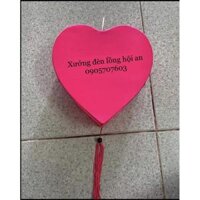 Đèn lồng hội an hình trái tim khung sắt cực đẹp 20cmvietnames lanterns heart - 2,20cm