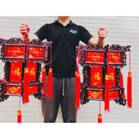 đèn lồng kéo quân lục giác xoay 360độ trang trí nhà cửa lễ hội tết phòng thờ