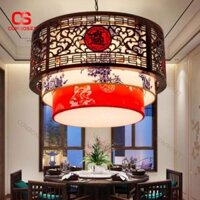 Đèn Lồng Khung Gỗ Cổ Điển, Ánh Sáng Vàng Ấm Phong Cách Trung Quốc Cổ Trang Trang Nghiêm Phòng Thờ