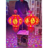 Đèn Lồng LED Điện Tử 50 cm/60 cm/ 80 cm/100cm.Đèn Lồng Xoay Trang Trí Ngày TẾT Xoay 360 Độ