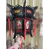 Đèn Lồng Nhựa Giả Gỗ Treo Tết trang trí ngôi nhà | Tiệm Trà My - Mã TM082