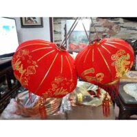 ĐÈN LỒNG NHUNG ĐỎ TREO TẾT