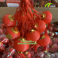 Đèn lồng song hỷ nhỏ bằng nhựa trang trí tết
