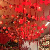 Đèn Lồng Trang Trí Tết Dài 5M, 16 Bóng Khải Ân, Decor Trang Trí, Phòng Ngủ, Ngoài Trời