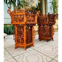 Đèn lồng treo trần nhà gô hương ta 46x46cm