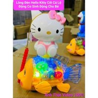 Đèn lồng trung thu hello kitty có nhạc đèn cỡi cá vàng lộ động cơ biết chạy sinh động hấp dẫn bé (ảnh thật)