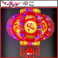 Đèn lồng xoay 360 cầu điện xoay lồng đèn phản quang 3d trang trí tết lồng đèn treo tết