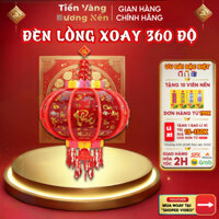 Đèn Lồng Xoay 360 Độ Chữ Nổi Lấp Lánh Tiếng Việt Mẫu Mới 2025 Trang Trí Tết Đón May Mắn