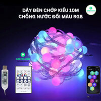 Đèn LuckiLight trang trí nhà, lễ Tết Noel, dây đèn led 10m kết nối app 16 triệu màu nháy theo nhạc