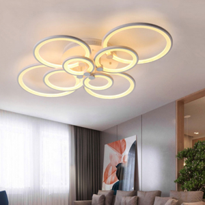 Đèn mâm 8 vòng tròn hiện đại