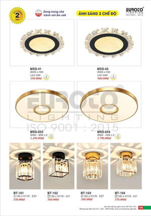 Đèn mâm áp trần BT-103