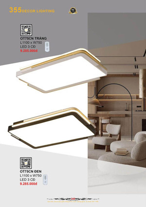 Đèn mâm áp trần LED L1100mm DC20-OT75CN