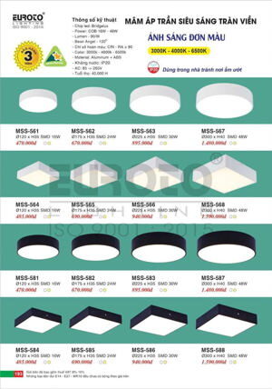 Đèn mâm áp trần MSS-561