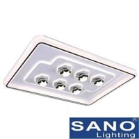 Đèn mâm chữ nhật pha lê Sano Led-255W – thẻ pha lê – Ø700*H1070mm ML 2125 : có remote, ánh sáng 3 màu