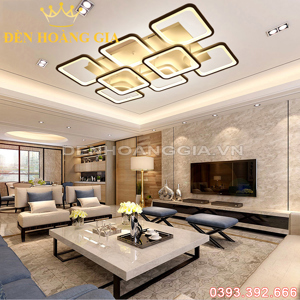 Đèn mâm hiện đại 8 ô chữ nhật