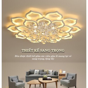 Đèn mâm hiện đại hoa sen 2042-12