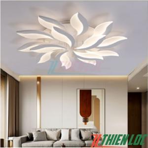Đèn mâm hiện đại lông vũ 15 cánh