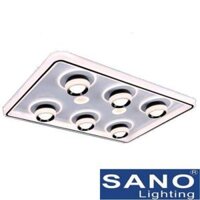 Đèn mâm led chữ nhật Sano Led-255W – thẻ pha lê – Ø700*L1070mm ML 2124 : có remote, ánh sáng 3 màu