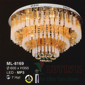 Đèn mâm ốp trần pha lê ML-8169