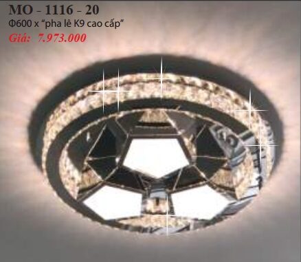 Đèn mâm ốp trần pha lê MO-1116-20