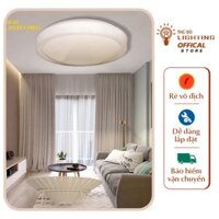 Đèn Mâm Ốp Trần Trang Trí Phòng Khách Phòng Ngủ THỦ ĐÔ LIGHTING Đèn Led 3 Chế Độ Sáng Điều Khiển Từ Xa_Vành Trắng H26203