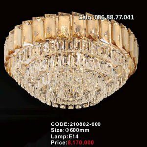 Đèn mâm pha lê tròn 210802-600