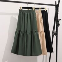 Đến Mắt Cá Chân Quần Ống Rộng Nữ Mùa Xuân Mỏng Phong Cách Bao Phủ Quần Thịt Eo Cao Drap Culottes 2022 Quần Rời Thường Ngày 8.3