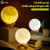 Đèn mặt trăng 3d cảm ứng SALAY decor phòng nhiều kích cỡ, đèn tạo không gian lãng mạn, sang trọng