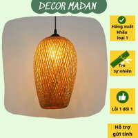 Đèn mây tre, Đèn trang trí, Đèn treo dáng nhót dài, thả trần trang trí khách sạn, nhà hàng quán cafe