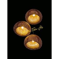 Đèn mây tre hai lớp size 30*25cm