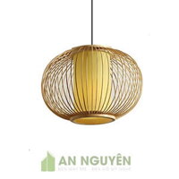 Đèn Mây Tre: Mẫu đèn cầu lồng vải bằng tre thả trần cỡ nhỏ