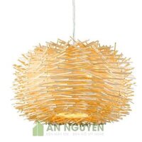 Đèn Mây Tre: Mẫu đèn cầu mây đan rối như lông nhím