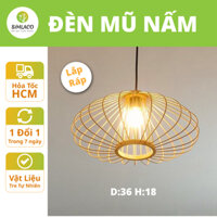Đèn Mây Tre Thả Trần Simlaco Mẫu Mũ Nấm