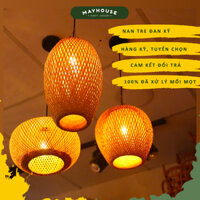 Đèn mây tre trang trí thả trần, decor xưởng MAYHOUSE