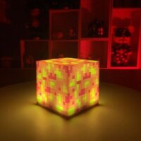 Đèn Minecraft Khối Lava Phát Sáng, Đồ Chơi Minecraft Đèn Khối Lava, Chất Liệu Nhựa ABS, Để Bàn Trang Trí Phòng