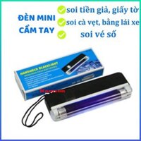 Đèn mini cầm tay soi tiền giả, giấy tờ, cà vẹt, bằng lái xe, tem, vé số bằng tia cực tím, nhỏ gọn tiện ích