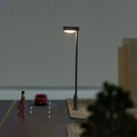 Đèn mô hình ABS + Đèn đường LED kim loại Mô hình đường sắt Đèn N Cân Đèn đường Mới