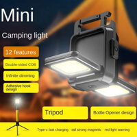 Đèn móc khóa đa chức năng có thể sạc lại, Đèn làm việc từ tính, Đèn LED di động cắm trại ngoài trời