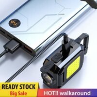 Đèn móc khóa LED XPE 1000LM COB 800mAh Type-C USB có thể sạc lại IPX4 chống nước [walkaround.vn]