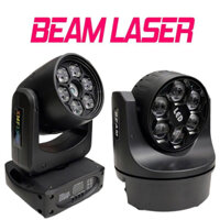 Đèn Moving Beam RGB Mini 6 Mắt Kết Hợp Laser Công Suất 120W Nháy Theo Nhạc Đồng Bộ DMX