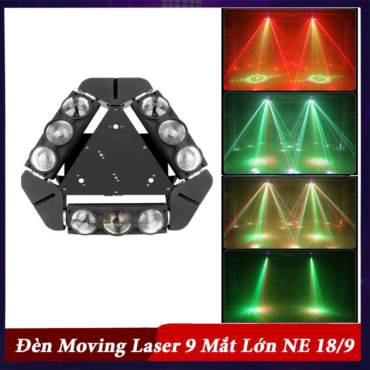 Đèn Moving Head LED 9 mắt NE-18/9