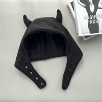 Đen Mũ Hình Sừng Quỷ Phong Cách punk halloween
