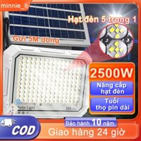 Đèn năng lượng mặt trời 2500W chống nước và chống chói IP67 đèn LED điều khiển từ xa cảm biến tự động Bảo hành 10 năm