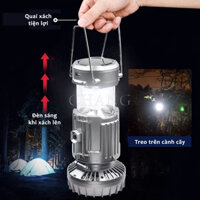 Đèn Năng Lượng Mặt Trời 3 in 1 Chiếu Sáng Tích Hợp Quạt, Sạc Dự Phòng Tiện Lợi Đi Dã Ngoại